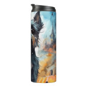 Bouteilles Isothermes Halloween Affenpinscher avec la peur Citrouille (Tourné sur la droite)