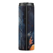 Bouteilles Isothermes Halloween Airedale Avec Peur Citrouille (Dos)