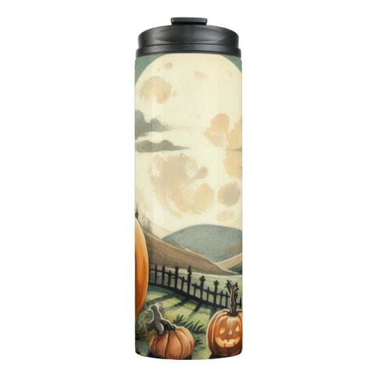 Bouteilles Isothermes Halloween/Automne/Automne/citrouille/chat (Devant)