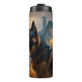 Bouteilles Isothermes Halloween berger allemand effroi (Devant)