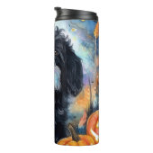 Bouteilles Isothermes Halloween Bernedoodle Avec La Peur Citrouille (Tourné sur la droite)