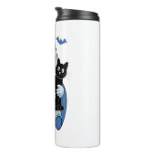 Bouteilles Isothermes Halloween bleu Denim Ghost et chat (Tourné sur la droite)