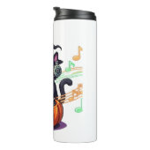 Bouteilles Isothermes Halloween chat Dj T-shirt surdimensionné (Tourné sur la droite)