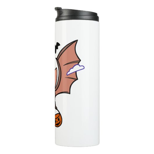 Bouteilles Isothermes Halloween chauve-souris volant mignonne (Tourné sur la droite)