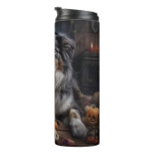 Bouteilles Isothermes Halloween Citrouille berger australienne effraie (Tourné sur la droite)