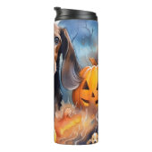 Bouteilles Isothermes Halloween Dachshund Avec La Peur Citrouille (Tourné sur la droite)