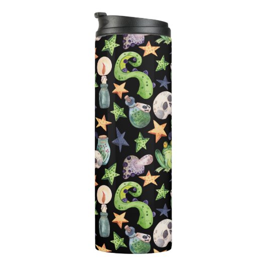 Bouteilles Isothermes Halloween éffrayant : Motif à main foncée. (Tourné sur la droite)