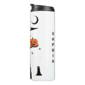 Bouteilles Isothermes Halloween Éffrayant sorcière et Citrouille blanc (Tourné sur la droite)