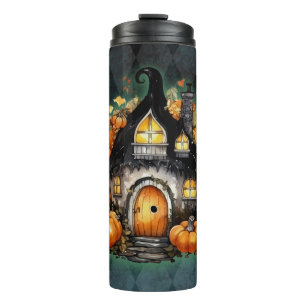 Bouteilles Isothermes Halloween Gothique Automne Fée Cottage Bleu Jacqua