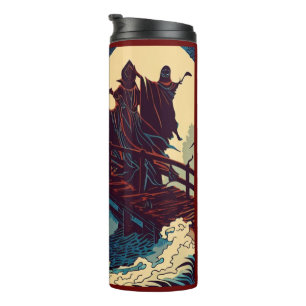 Bouteilles Isothermes Halloween - Haunted Bridge Woodcut 1