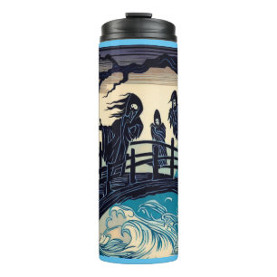 Bouteilles Isothermes Halloween - Haunted Bridge Woodcut 2