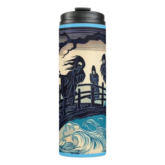 Bouteilles Isothermes Halloween - Haunted Bridge Woodcut 2 (Devant)