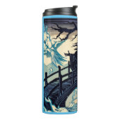 Bouteilles Isothermes Halloween - Haunted Bridge Woodcut 2 (Tourné sur la gauche)