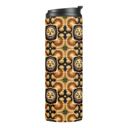 Bouteilles Isothermes Halloween Inflated Puff Citrouille Face Design (Tourné sur la gauche)