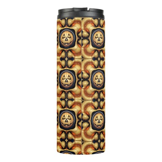 Bouteilles Isothermes Halloween Inflated Puff Citrouille Face Design (Dos)