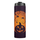 Bouteilles Isothermes Halloween Jack-o'-lantern citrouille visage et ara (Devant)