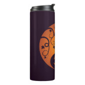 Bouteilles Isothermes Halloween Jack-o'-lantern citrouille visage et ara (Tourné sur la gauche)