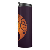 Bouteilles Isothermes Halloween Jack-o'-lantern citrouille visage et ara (Tourné sur la droite)