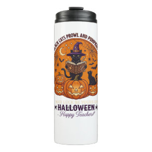 Bouteilles Isothermes Halloween Joyeux Professeur Chapeau de Sorcière Ch