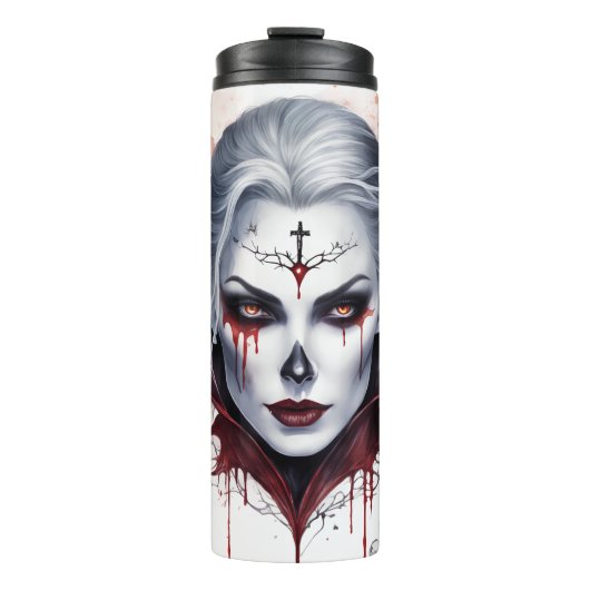 Bouteilles Isothermes Halloween mystique Vampire femme Aquarelle (Devant)