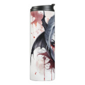 Bouteilles Isothermes Halloween mystique Vampire femme Aquarelle (Tourné sur la gauche)