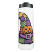 Bouteilles Isothermes Halloween Patchwork Witch Casquette Éffrayant (Devant)
