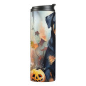 Bouteilles Isothermes Halloween Rottweiler avec la peur Citrouille (Tourné sur la gauche)