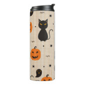 Bouteilles Isothermes Halloween sans couture motif avec chat noir et gho (Tourné sur la gauche)