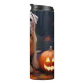 Bouteilles Isothermes Halloween Shar Pei Avec La Peur Citrouille (Tourné sur la droite)