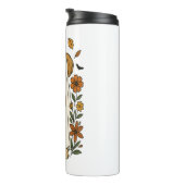 Bouteilles Isothermes Halloween Shih Tzu avec des fleurs d'automne (Tourné sur la droite)