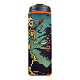 Bouteilles Isothermes Halloween - Skeletons Woodcut 2