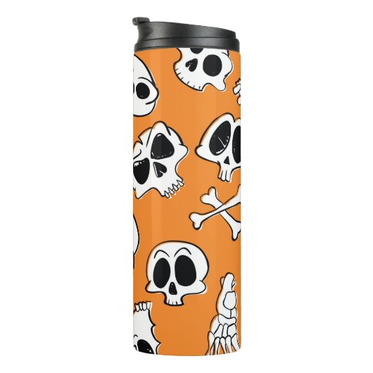 Bouteilles Isothermes Halloween Skulls Bones DoodMotif (Tourné sur la droite)
