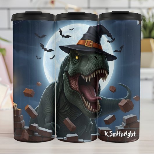 Bouteilles Isothermes Halloween T-Rex Witch Hat Bats