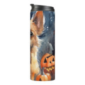 Bouteilles Isothermes Halloween Terrier Australien Avec Peur Citrouille (Tourné sur la droite)