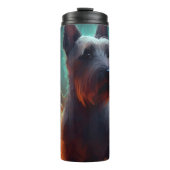 Bouteilles Isothermes Halloween Terrier écossais avec la peur Citrouille (Devant)