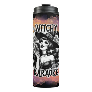 Bouteilles Isothermes Halloween Vintage Pin-up Witchy Karaoke