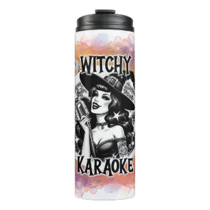Bouteilles Isothermes Halloween Vintage Pin-up Witchy Karaoke