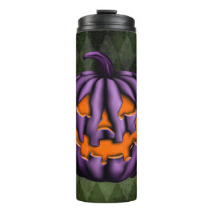 Bouteilles Isothermes Halloween violet Citrouille Grunge vert