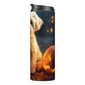 Bouteilles Isothermes Halloween Yorkipoo Avec La Peur Citrouille (Tourné sur la droite)