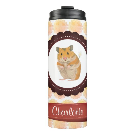 Bouteilles Isothermes Hamster de filles rouges et roses (Devant)