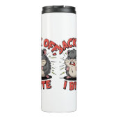 Bouteilles Isothermes Hamster Grumpy "Recule, je mord" Funky Sarcastique (Dos)