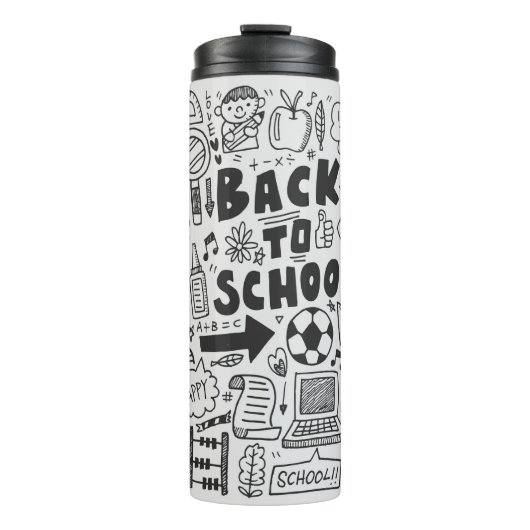 Bouteilles Isothermes hand draw doodle school element (Devant)
