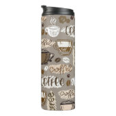 Bouteilles Isothermes Hand drawn doodle coffee pattern background (Tourné sur la droite)
