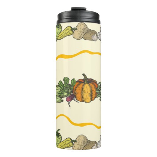 Bouteilles Isothermes Hand drawn seamless pattern of natural vegetables  (Devant)