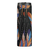 Bouteilles Isothermes Hand drawn seamless pattern with feathers. Colorfu (Dos)