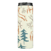Bouteilles Isothermes Hand drawn winter seamless pattern with deer and p (Dos)