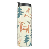 Bouteilles Isothermes Hand drawn winter seamless pattern with deer and p (Tourné sur la droite)