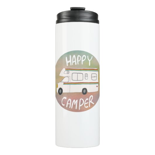 Bouteilles Isothermes Happy Camper Rainbow RV Sunset Motorhome RV (Devant)