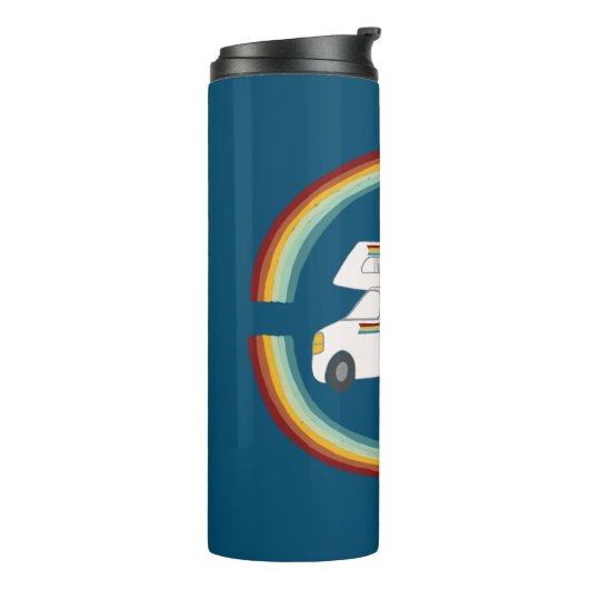 Bouteilles Isothermes Happy Camper Rainbows RV Whimsical Motorhome RV (Tourné sur la gauche)
