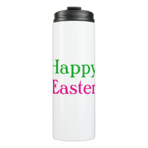 Bouteilles Isothermes Happy easter boho vert rose enfants ajouter nom ti